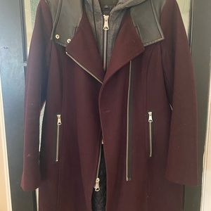 Marc Jacobs wool and leather coat